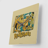 Die Steine | Retro-Comic-Zeichenfelder Quadratische Wanduhr (Winkel)