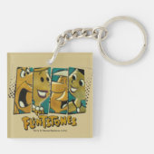 Die Steine | Retro-Comic-Zeichenfelder Schlüsselanhänger (Rückseite)