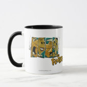 Die Steine | Retro-Comic-Zeichenfelder Tasse (Links)