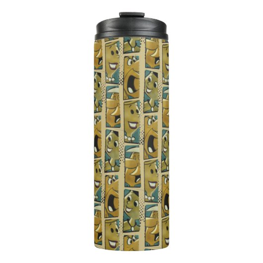 Die Steine | Retro-Comic-Zeichenfelder Thermosbecher (Vorderseite)