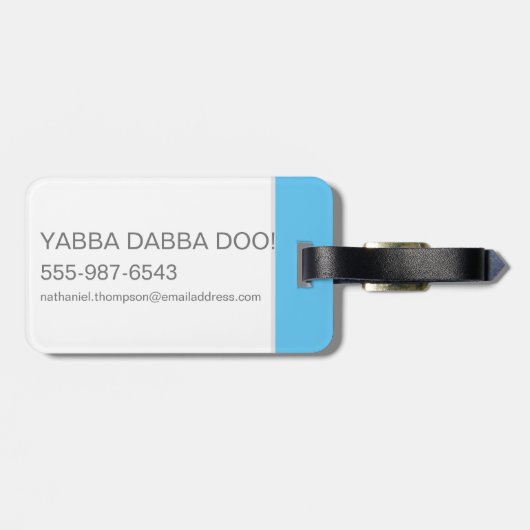 Die Steine | Rutschgefahr Schwanz Gepäckanhänger (Rückseite horizontal)