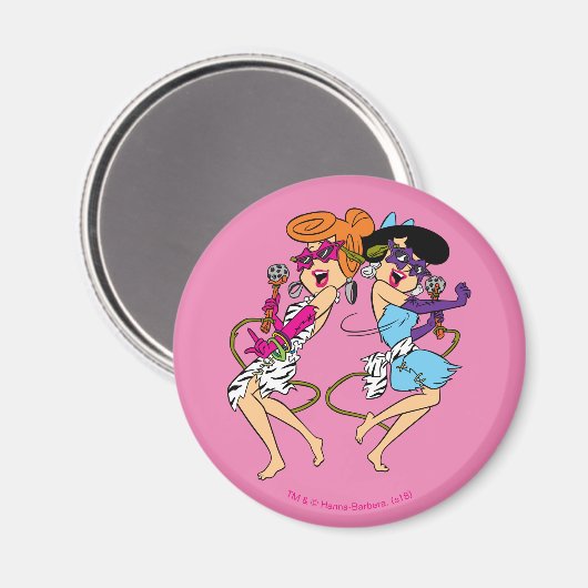 Die Steine | Wilma & Betty Rock Stars Magnet (Vorderseite/Rückseite)