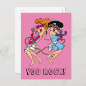 Die Steine | Wilma & Betty Rock Stars Postkarte (Vorne/Hinten)