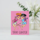 Die Steine | Wilma & Betty Rock Stars Postkarte (Stehend Vorderseite)