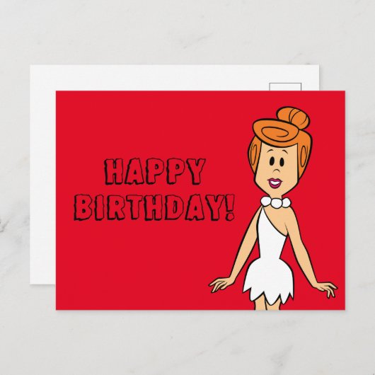 Die Steine | Wilma Flintstone Postkarte (Vorne/Hinten)