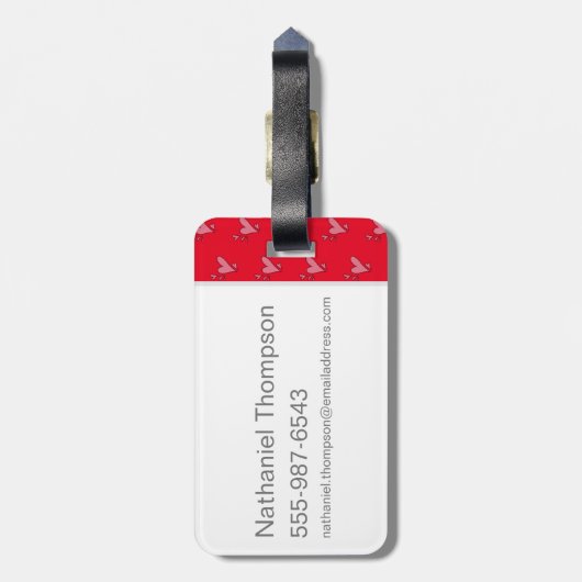 Die Steine | Wilma Kissing Fred Gepäckanhänger (Rückseite vertikal)