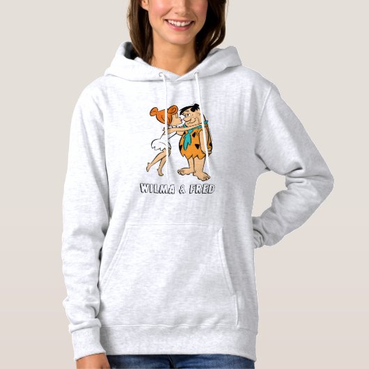 Die Steine | Wilma Kissing Fred Hoodie (Vorderseite)