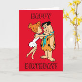 Die Steine | Wilma Kissing Fred Karte (Gelbe Blume)