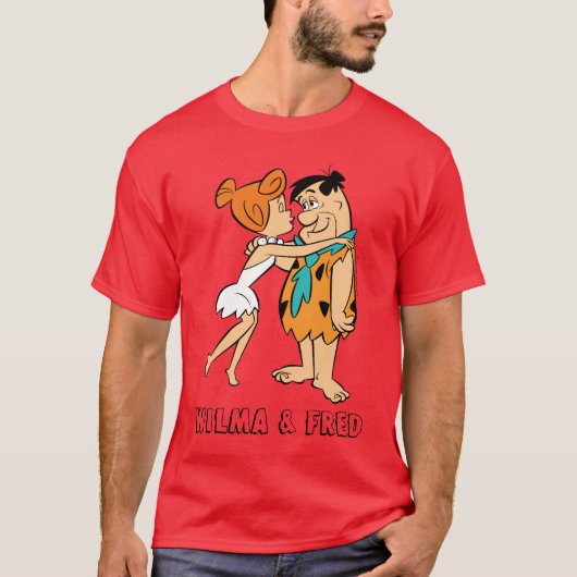 Die Steine | Wilma Kissing Fred T-Shirt (Vorderseite)
