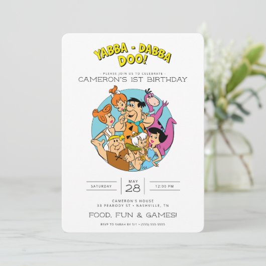 Die Steine zum Geburtstag Einladung (Stehend Vorderseite)