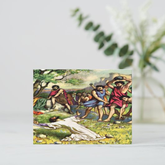 Die Steinigung Postkarte (Stehend Vorderseite)