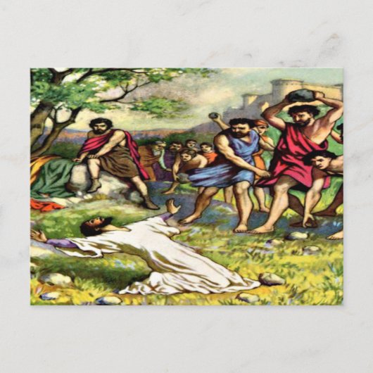 Die Steinigung Postkarte (Vorderseite)