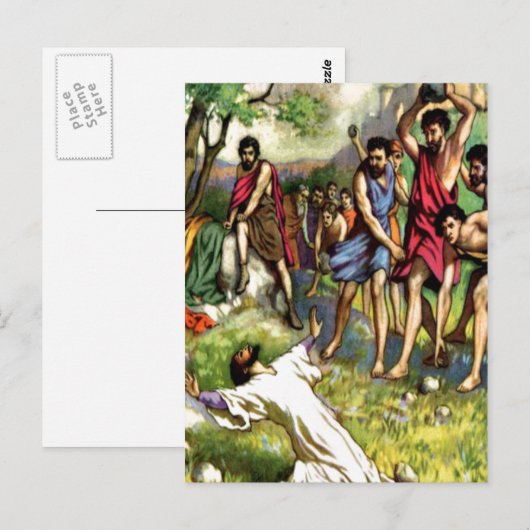 Die Steinigung Postkarte (Vorne/Hinten)