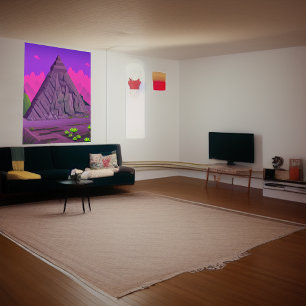 Die Steinpyramide   AI Art Poster