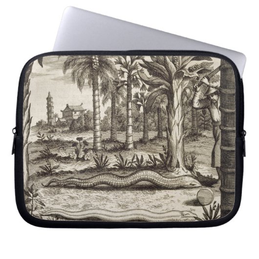 Die Steinschlange, "von der China illustriert" Laptopschutzhülle (Vorderseite)