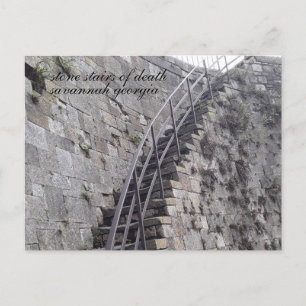 die Steintreppe des Todes Savanne Georgia Postkarte