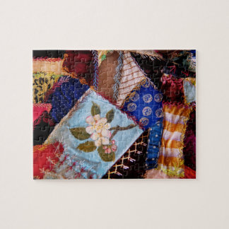 Die Steppdecke der nähenden - Patchwork - Puzzle