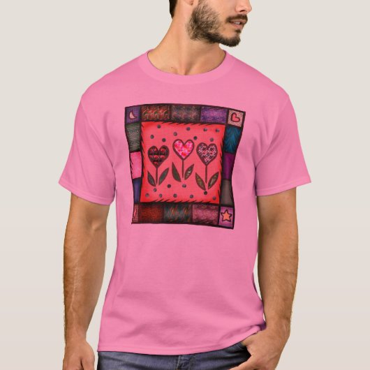 Die Steppdecken-T - Shirt des Valentines (Vorderseite)