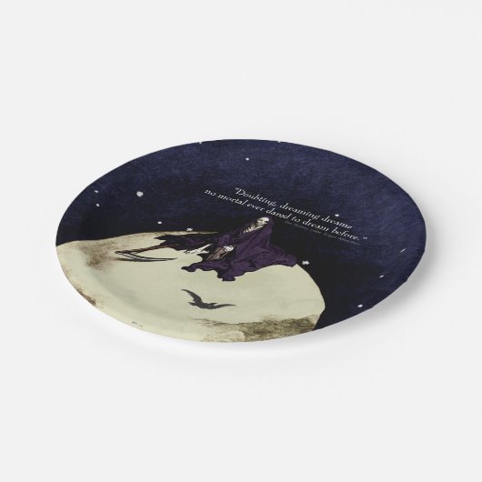 Die Sterblichkeit und der Mond Pappteller (Schrägansicht)