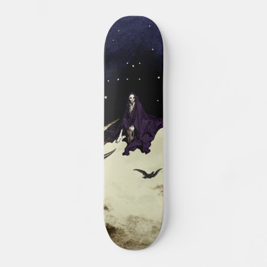 Die Sterblichkeit und der Mond Skateboard (Vorderseite)