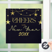 Die Sterne der Neujahrsbotschaft Fensteraufkleber (Zuhause)