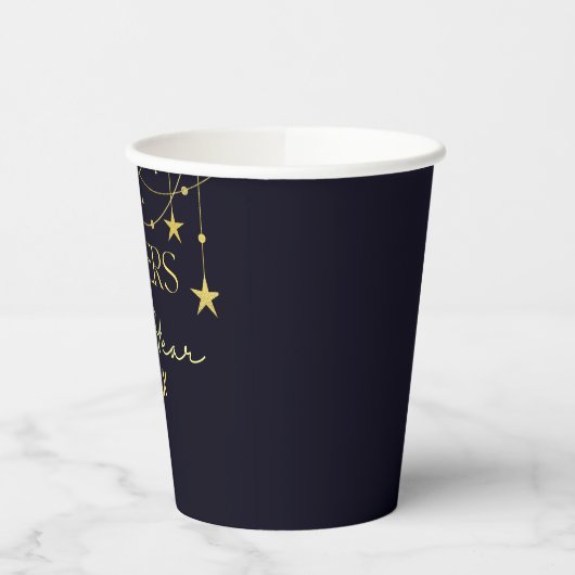 Die Sterne der Neujahrsbotschaft Pappbecher (Links)