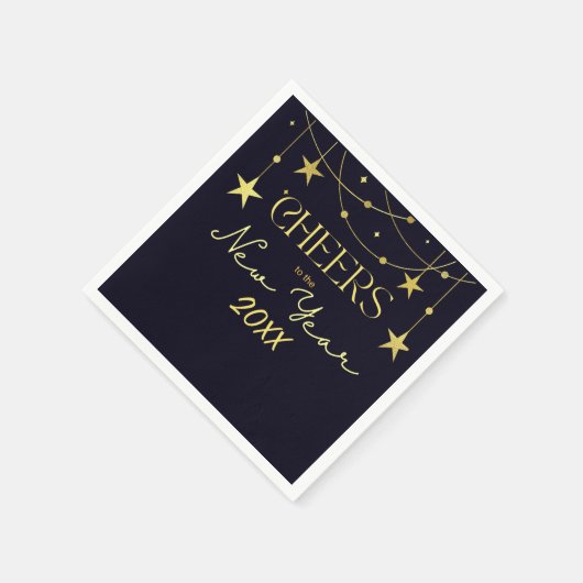 Die Sterne der Neujahrsbotschaft Serviette (Ecke)