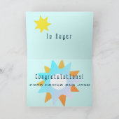 Die Sterne erreichen mit einem breiten Lächeln Karte (Innenseite)