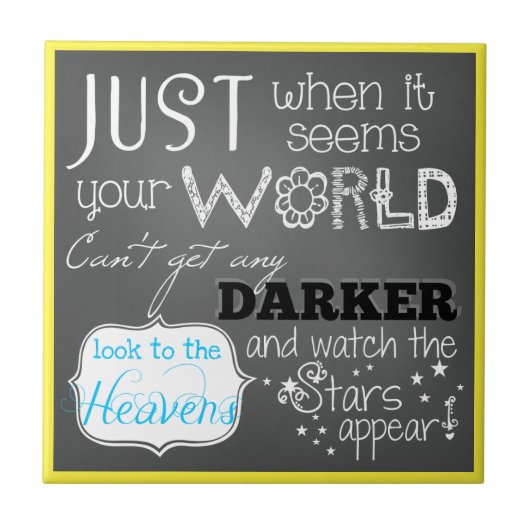 Die Sterne erscheinen inspirierend KeramikTile Fliese (Vorderseite)