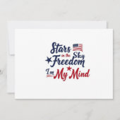 Die Sterne im Sky 4. Juli - Patriotisches Zitat Einladung (Vorderseite)