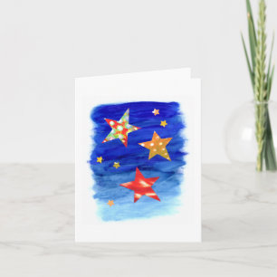 Die Sterne in der hellen Himmel-Karte Feiertagskarte