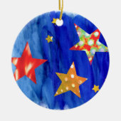 Die Sterne in der hellen Keramik Ornament (Vorne)