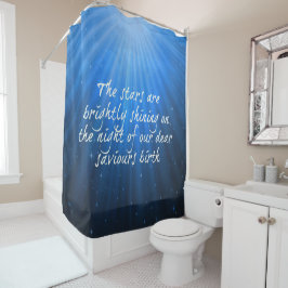 Die Sterne leuchten auf den lieben Errettern Gebur Duschvorhang