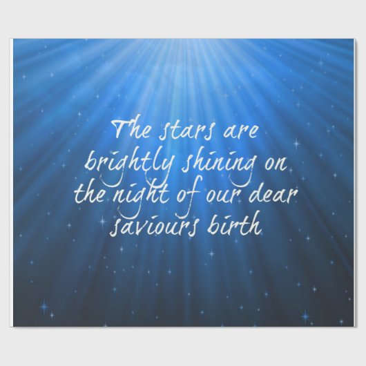 Die Sterne leuchten auf den lieben Errettern Gebur Geschenkpapier (Flach)