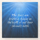 Die Sterne leuchten auf den lieben Errettern Gebur Glasuntersetzer (Vorderseite)