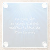 Die Sterne leuchten auf den lieben Errettern Gebur Glasuntersetzer (Rückseite)