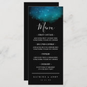 Die Sterne sind auf der Speisekarte für das Abende (Vorne/Hinten)