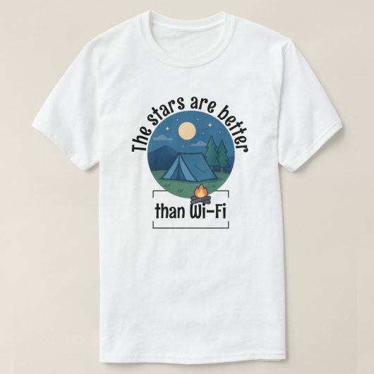 Die Sterne sind besser als WLAN T-Shirt (Design vorne)