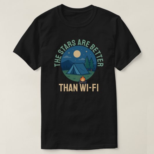 Die Sterne sind besser als WLAN T-Shirt (Design vorne)