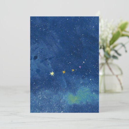 Die Sternenhimmel-Abbildung Einladung (Stehend Vorderseite)