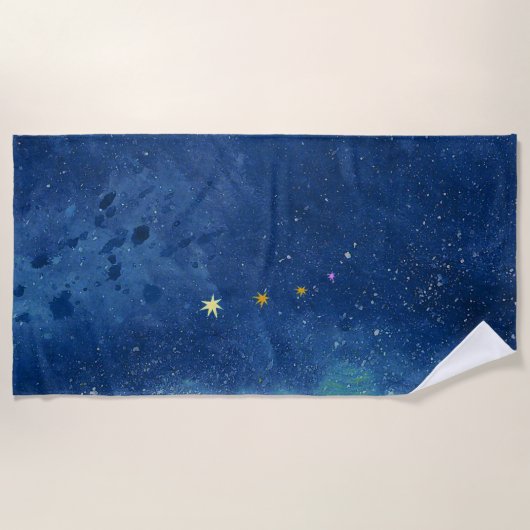 Die Sternenhimmel-Illustration Strandtuch (Vorderseite)