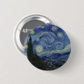 Die Sternennacht 1889 Vincent van Gogh Button (Vorne & Hinten)