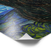 Die Sternennacht (1889) von Vincent Van Gogh. Fotodruck (Ecke)