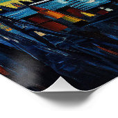 Die Sternennacht - Boston Terrier Dog 003 - Qian w Poster (Ecke)