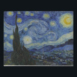 Die Sternennacht der Leinwand Vincent Van Gogh<br><div class="desc">Die Starry Night ist ein Öl auf Leinwand des niederländischen postimpressionistischen Malers Vincent van Gogh. Es wurde im Juni 1889 bemalt und beschreibt den Ausblick aus dem nach Osten gerichteten Fenster seines Asylzimmers in Saint-Rémy-de-Provence, kurz vor dem Sonnenaufgang, mit dem Zusatz eines idealen Dorfes. Seit 1941 befindet sich das Museum...</div>