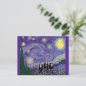 Die Sternennacht im Lila, Kunsthandwerk Postkarte (Stehend Vorderseite)