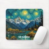 Die Sternennacht im Rocky Mountains Mousepad (Mit Mouse)