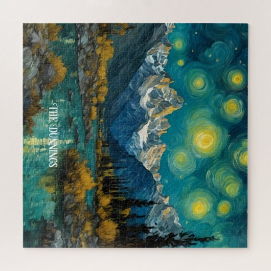 Die Sternennacht im Rocky Mountains Puzzle (Horizontal)