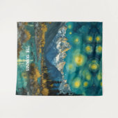 Die Sternennacht im Rocky Mountains Wandteppich (Vorderseite (Horizontal))