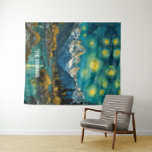 Die Sternennacht im Rocky Mountains Wandteppich (Beispiel (Horizontal))